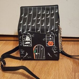 MAD Engine Black Haunted House Halloween Bag NWT